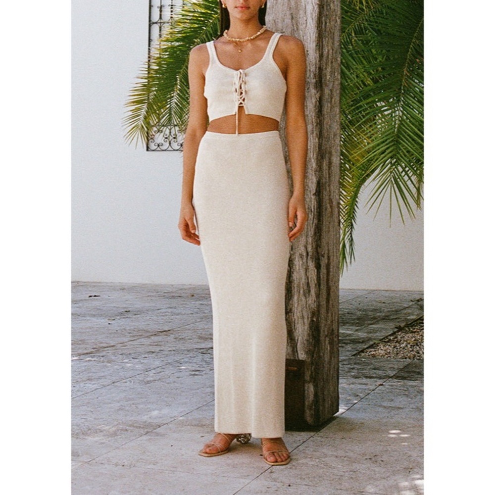 Sabo Skirt Cream Maxi Skirt